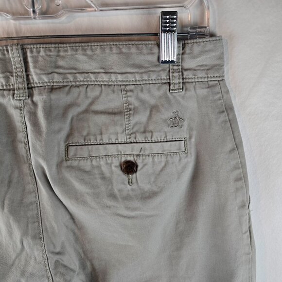 Original Penguin Pants Mens 30x32 Beige Chino Khaki Straight Preppy Classiccore - Picture 7 of 11